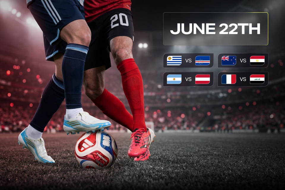 World Cup 2026 Matches on June 22: Odds Guide from 888STARZ