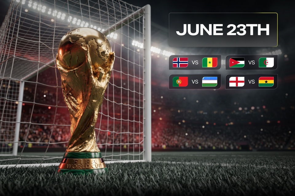 World Cup 2026 Matches on June 23: Odds Guide from 888STARZ