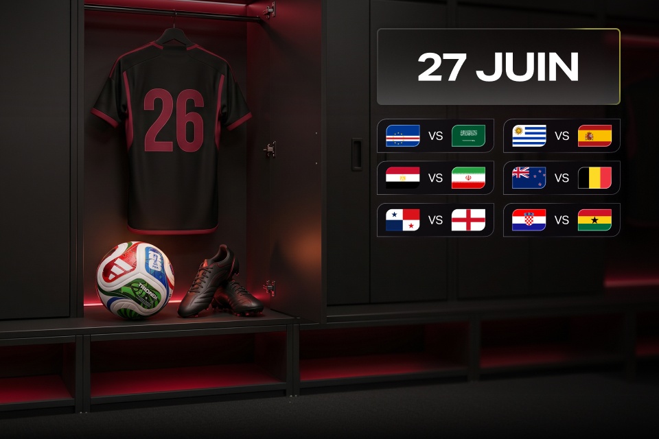 Matchs Coupe du monde 2026 du 27 juin: guide des cotes 888STARZ