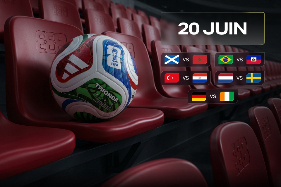 Matchs de la Coupe du Monde 2026 du 20 juin: guide des cotes 888STARZ
