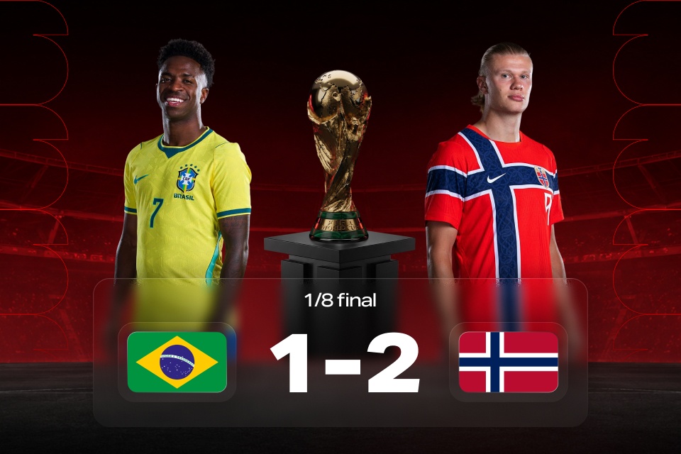 JCh-2026: Braziliya — Norvegiya — natija va 888STARZ stavka xulosalari