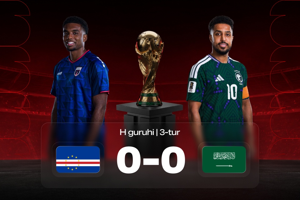 JCh-2026: Kabo-Verde — Saudiya Arabistoni — natija va 888STARZ betting xulosalari