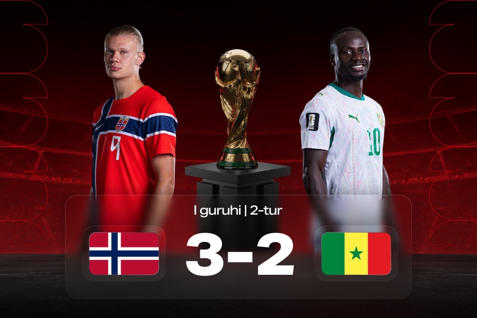 JCH-2026: Norvegiya — Senegal — o‘yin natijasi va 888STARZ bettorlar uchun xulosalar