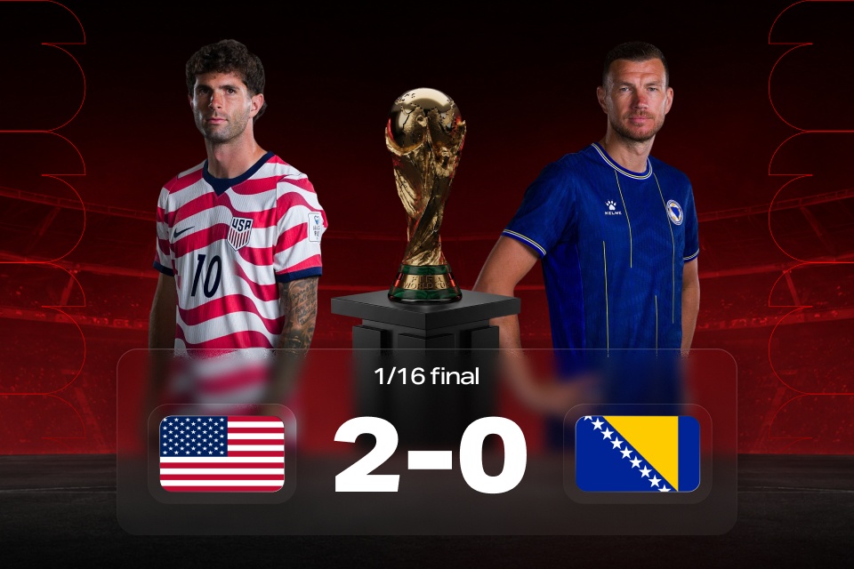 JCh-2026: AQSh — Bosniya va Gersegovina — natija va 888STARZ stavka xulosalari